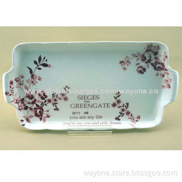 30cm New Bone China Tea Set Service Tray, Flower DesignNew